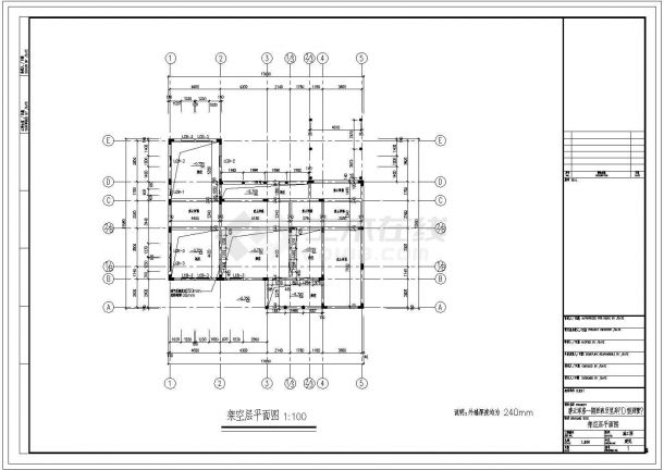某地区全套二层高档别墅（D型）建筑施CAD设计图纸-图一