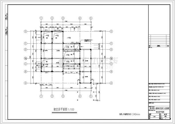 上海某二层高档别墅（A型）建筑施工图 -图一