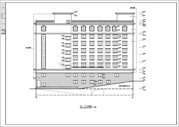 某八层办公综合楼建筑详细施工图纸-图二