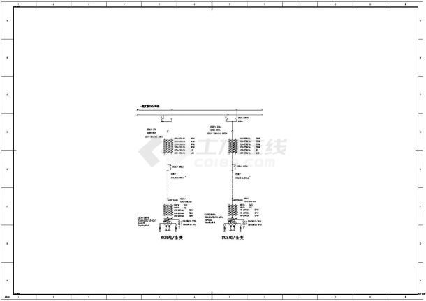 某电厂220KV接电线平面设计CAD图-电气专业-图二