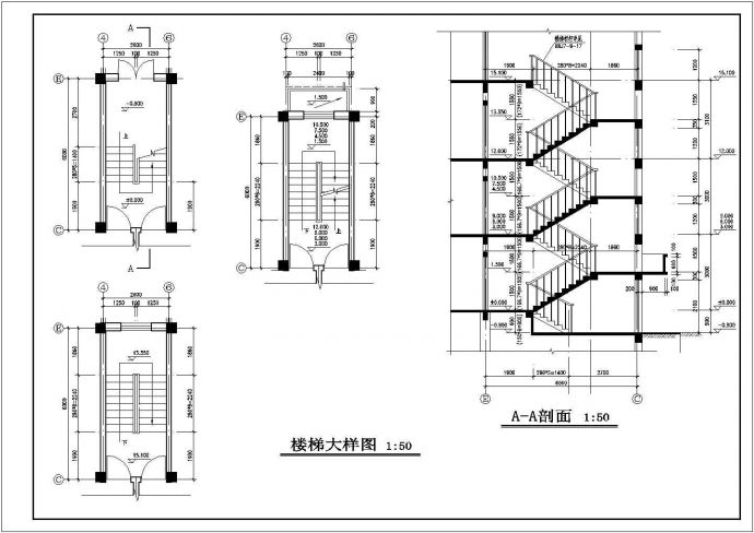 某地区全套六层住宅楼建筑施工CAD设计图纸_图1