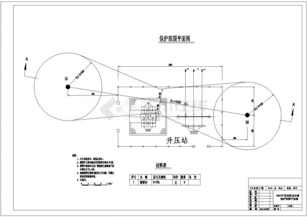 某电厂防雷接地电气平面设计CAD图-图一