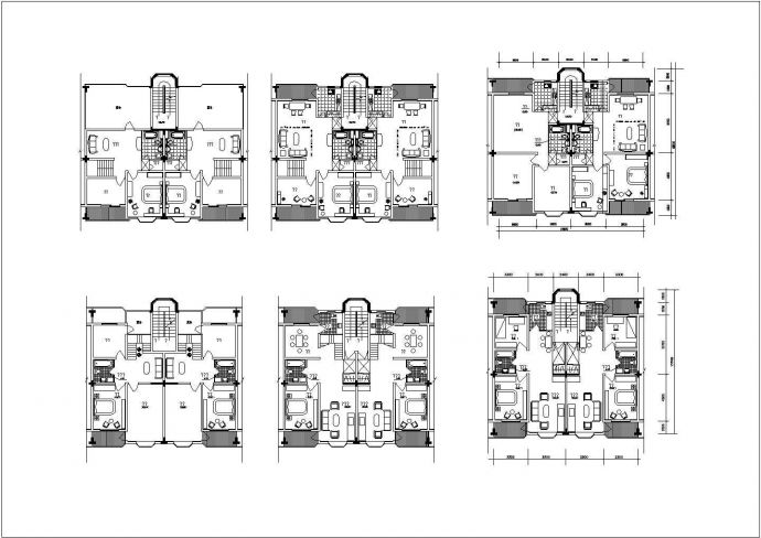 某地多层住宅楼标准层建筑施工设计图_图1