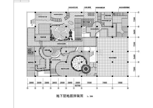 某宾馆整层室内装修cad平面设计施工图-图二