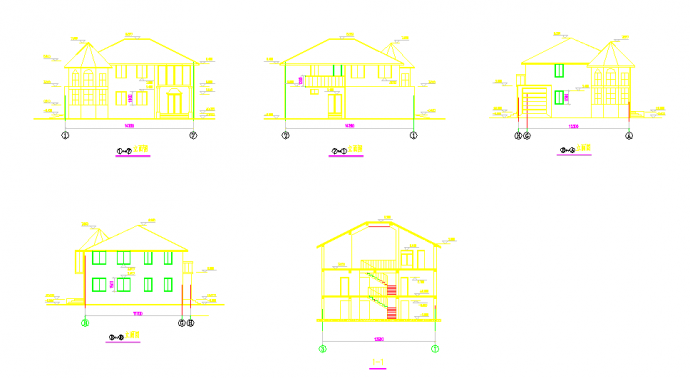 某全套别墅结构设计cad施工图纸_图1
