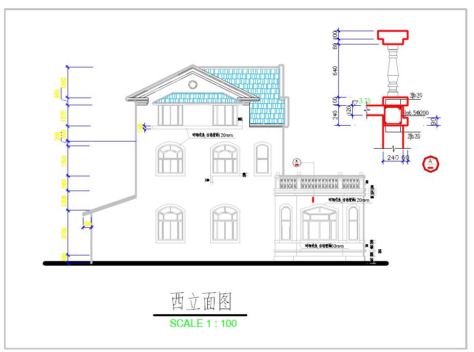 某地区全套三层别墅建筑方案CAD设计图纸