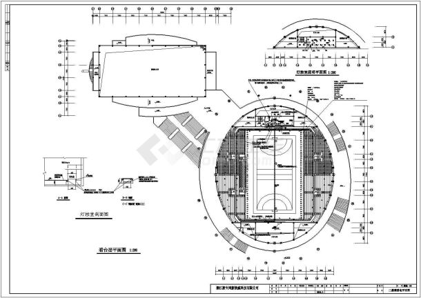 某市教育局体育馆游泳馆电气cad施工设计图 -图二