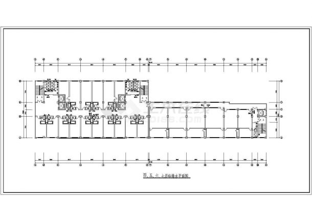 某七层洗浴中心全套给排水设计施工图-图二