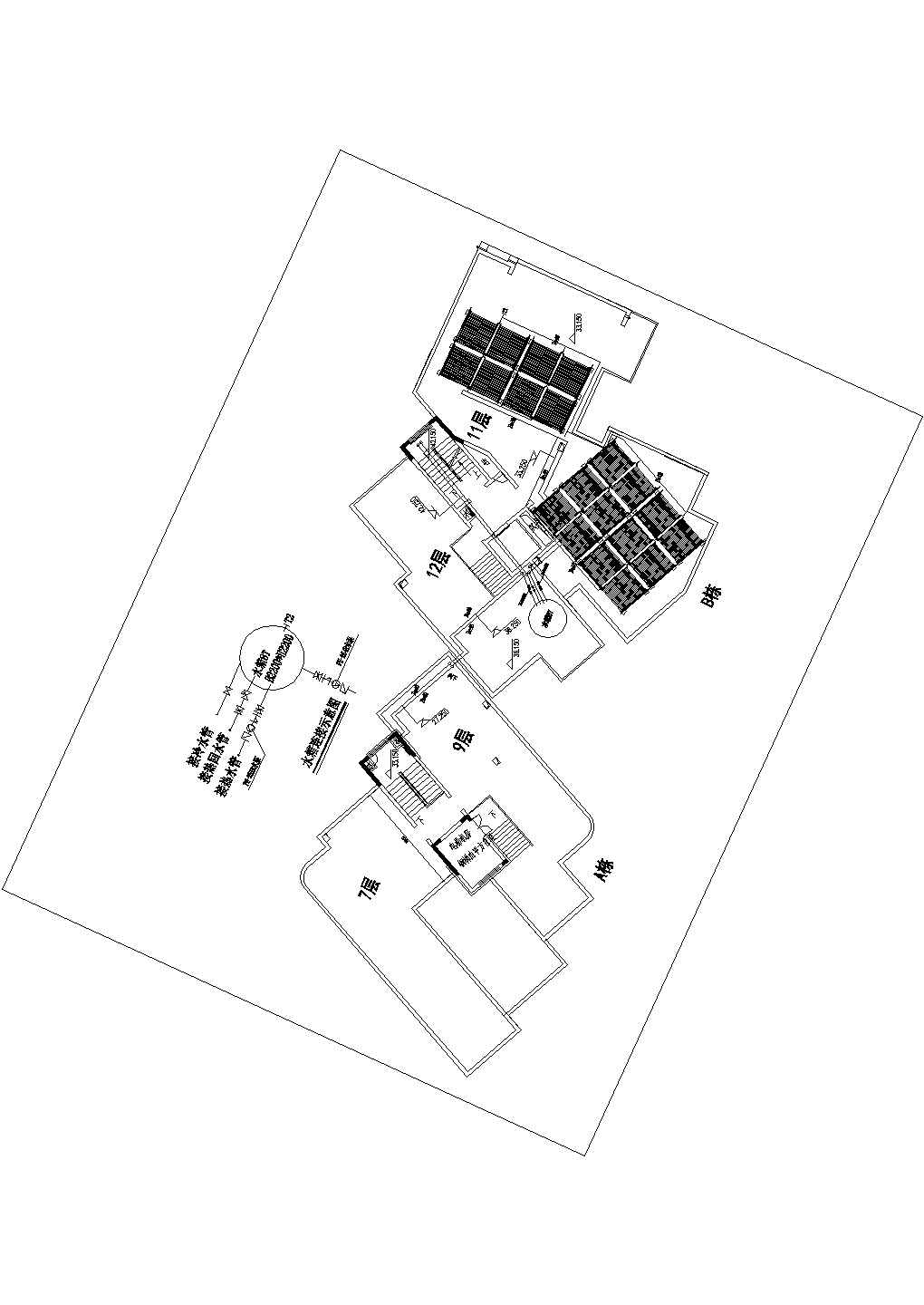 某高档住宅小区太阳能热水系统工程设计施工图