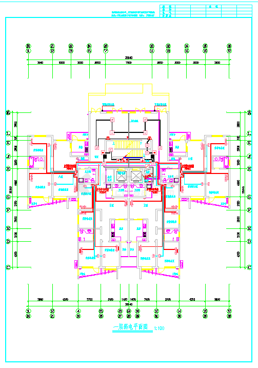 某地区高层公寓弱电cad平面图纸全套-图二