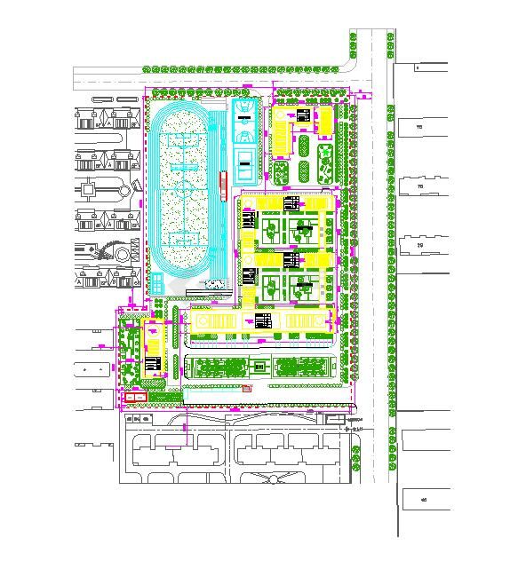 某地城镇小学规划设计方案图-图一