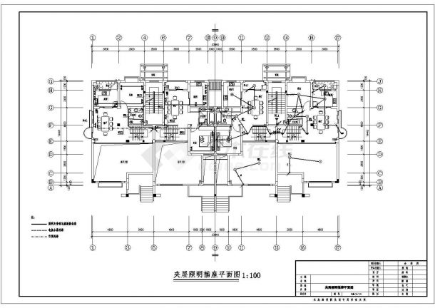 某住宅别墅电气cad平面图纸全套-图二