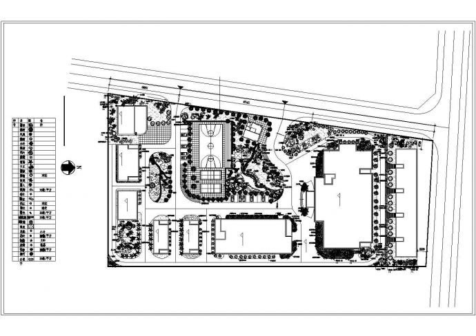 一整套厂区绿化规划cad平面设计施工图_图1