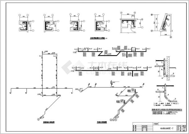 综合楼水暖设计图纸（商业+娱乐+办公+酒店）-图二