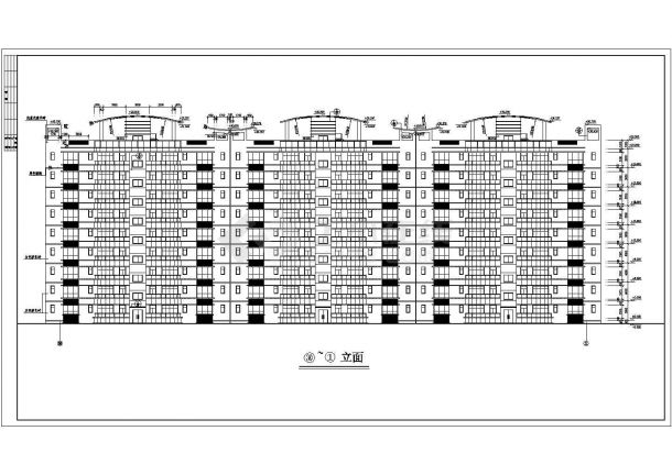 某地区多层欧式公寓楼建筑设计施工图-图一