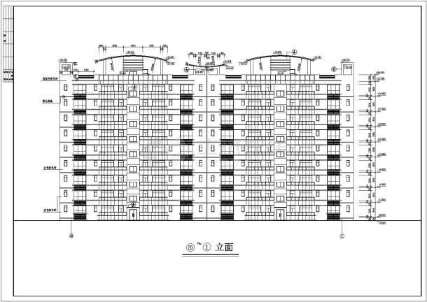某地区多层欧式公寓楼建筑设计施工图-图二