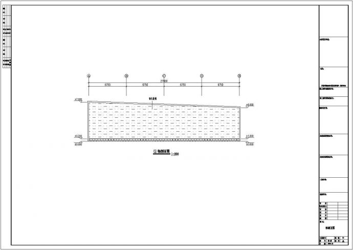 某地区石材钢结构展厅工程CAD图_图1