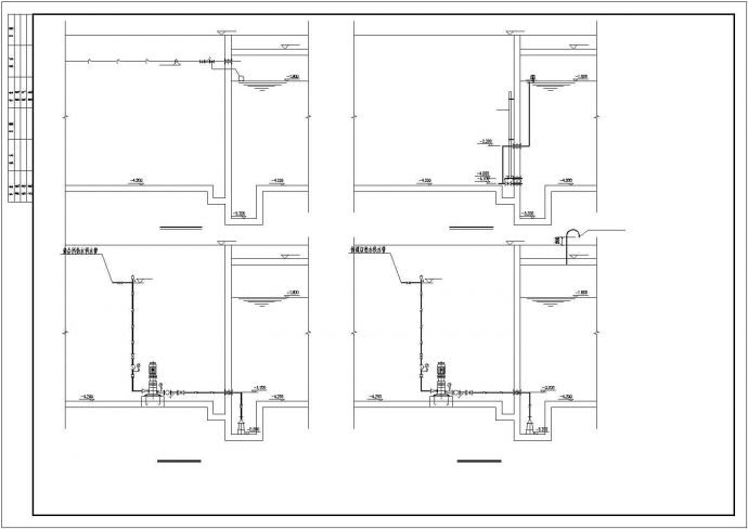 某工程生活给水管温泉会所给排水cad设计图纸_图1