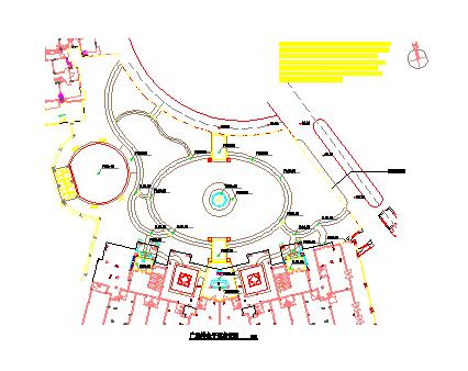 某大项娱乐广场排水平面布置设计图