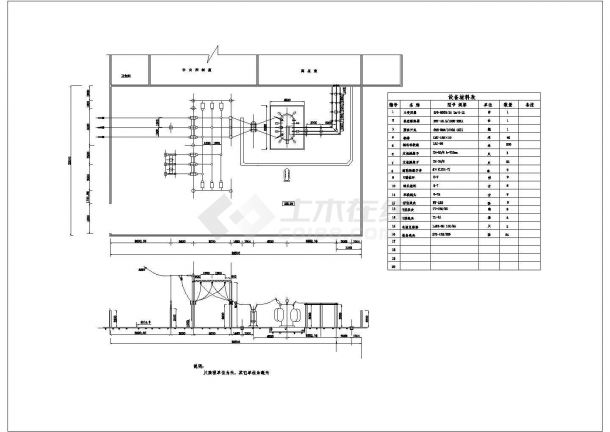 小水电站机电平面设计CAD图电气专业-图一