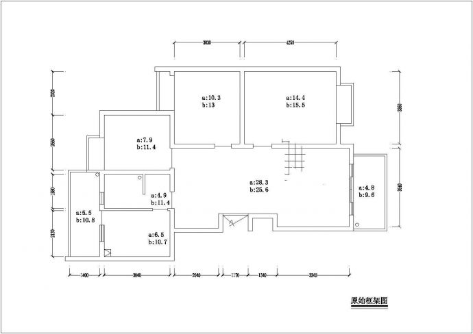 经典三室家装cad施工设计方案图（及效果图）_图1