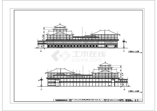 某地区高档写字楼楼建筑施工设计图-图二