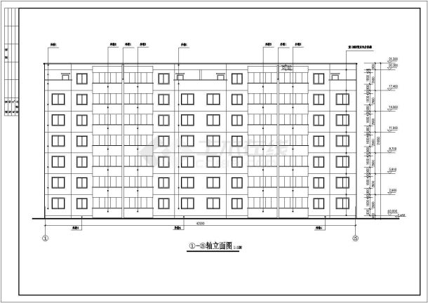 某六层复式标准住宅楼房建筑施工图-图二