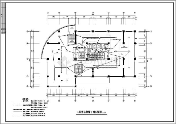 某高层商住楼电气消防设计图（共7张）-图二