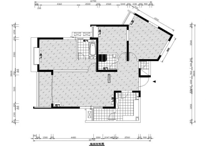 经典住宅楼家装样板间CAD施工设计图_图1