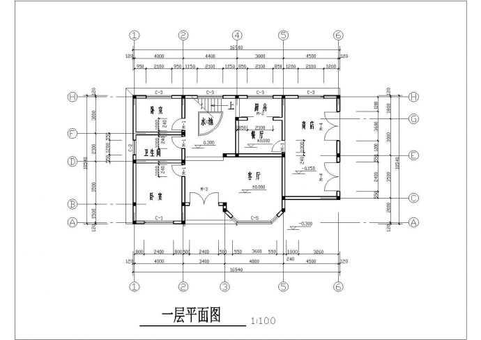 某地区全套二层小别墅建筑结构方案CAD设计图纸_图1