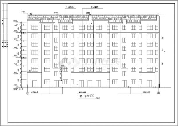 六层商业户型住宅楼房建筑设计方案图-图二