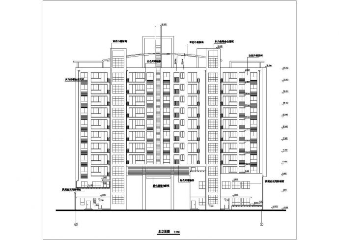 某十一层高级综合商住楼建筑施工图_图1
