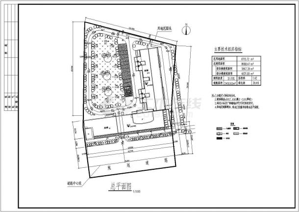 商住楼楼层建筑结构设计方案平面图纸-图一