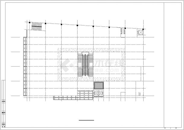 某商场建筑结构施工全套方案设计平立面图纸-图二