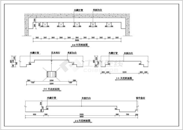 某新城别墅室内装修设计cad施工图-图一