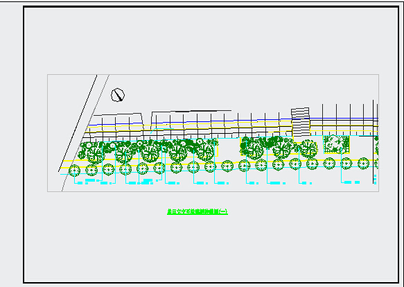 某河道两旁绿化规划cad平面设计施工图纸_图1