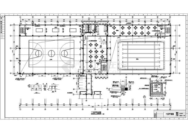体育馆建筑结构施工全套方案设计图-图二