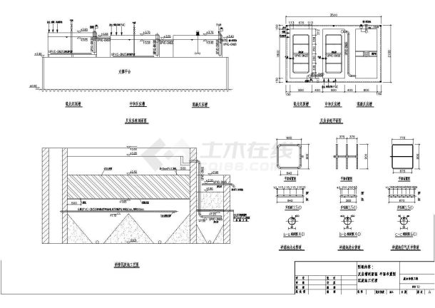 废水治理工程cad平面设计图纸全套-图一