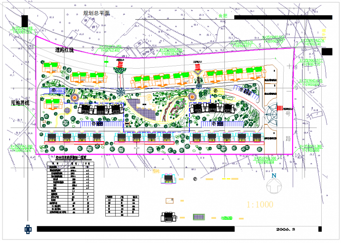 某高档住宅区总平面布置规划CAD设计图纸_图1