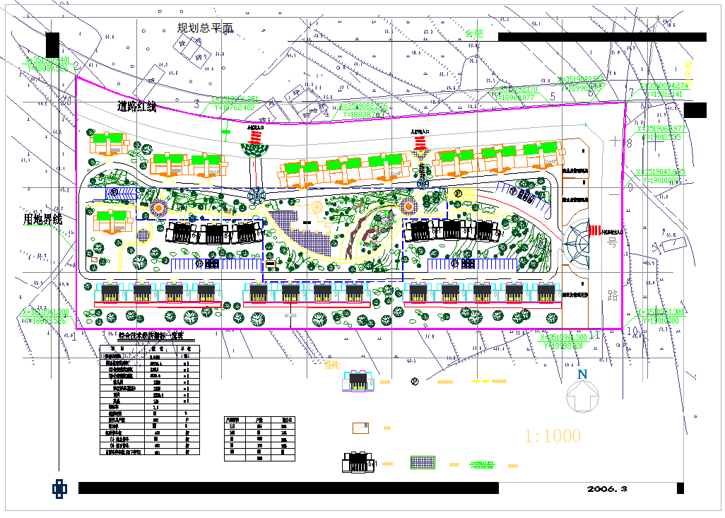 某高档住宅区总平面布置规划CAD设计图纸