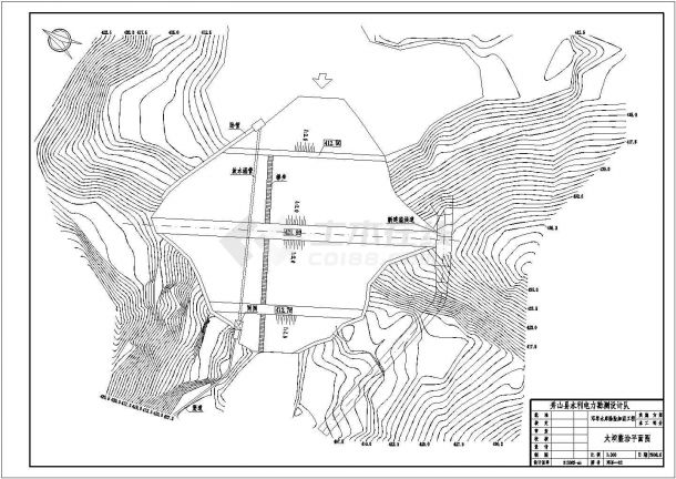 某地区大型邓岑水库水利工程设计图-图一