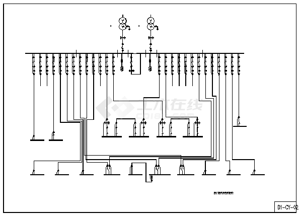 小型水电站电气厂公共建筑用电接线图-图二