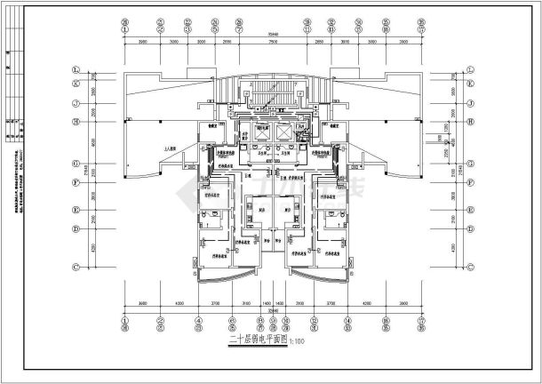 高层公寓住宅弱电设计cad施工图-图二
