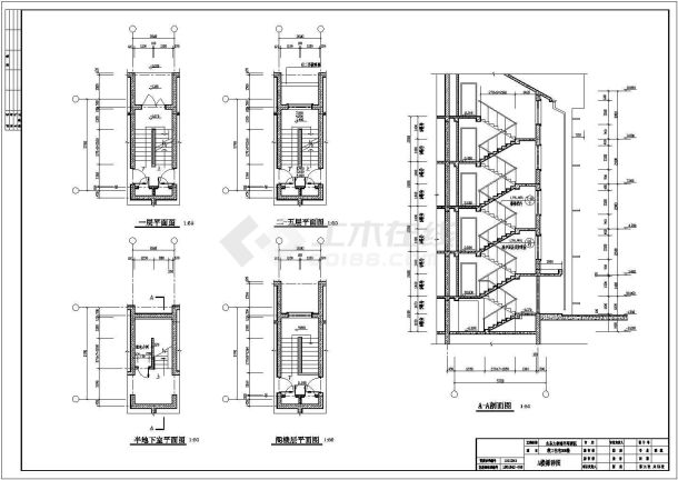 某地高中教师公寓楼建筑施工设计图-图二