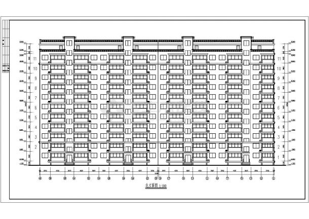 某地高层公寓楼建筑施工图（共12张）-图二