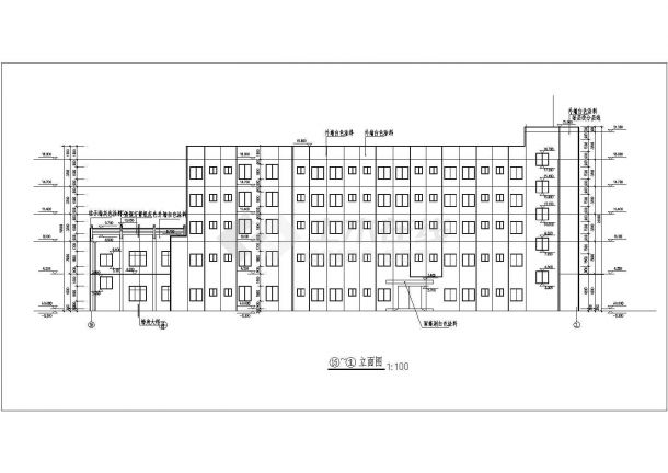 五层食堂及车间综合楼建筑设计方案图-图二
