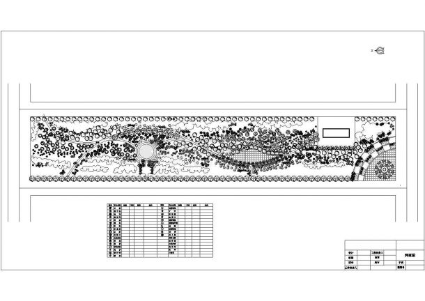 某市小型公园绿地景观绿化cad设计平面图-图一