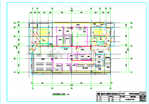 某县城妇幼医院电气设计施工CAD图-图二