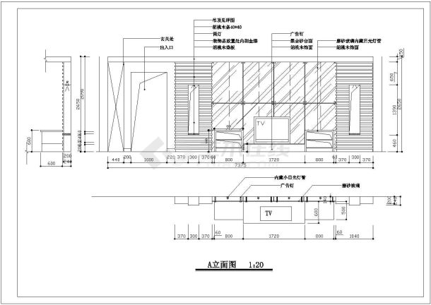 经典三室两厅家装设计cad平面施工图-图二