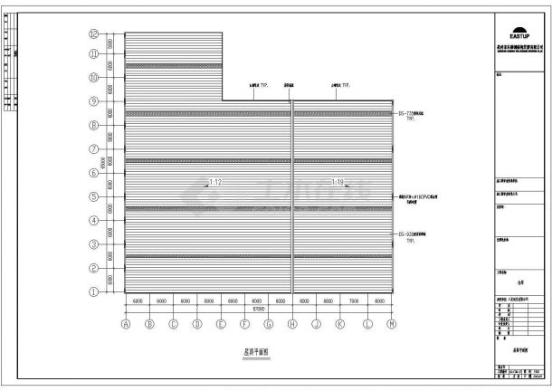  A complete set of design and construction drawings for the warehouse building of a single-layer company - Figure 1